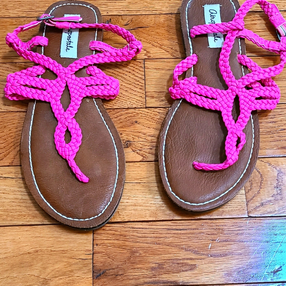 Bright pink sandals